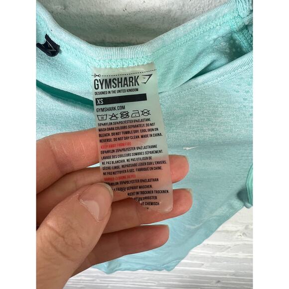 Gymshark Women's Vital Seamless T-Shirt Raglan Sleeves Mint Green Size XS - Picture 2 of 4